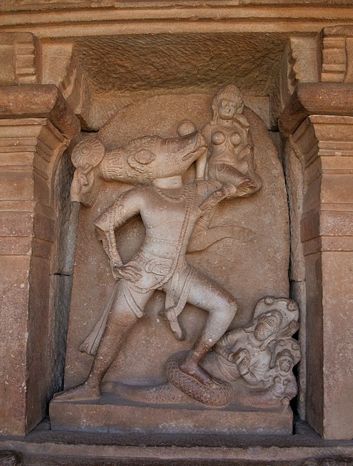 Lord Varaha with Bhoomadevi - Aihole Temple
